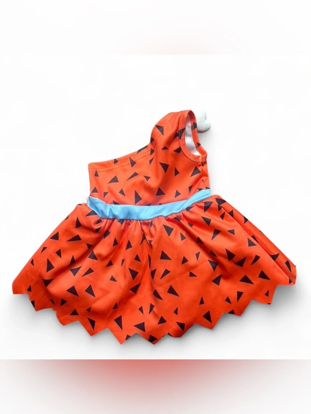 Kids Fred Flintstone Costume Dress  Orange Caveman Halloween Toddler 12-18 mo